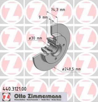 Тормозной диск ZIMMERMANN 440312100 (фото 1)