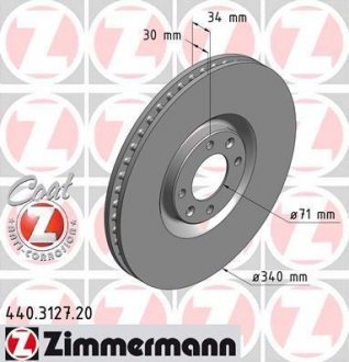 Тормозной диск ZIMMERMANN 440.3127.20 (фото 1)