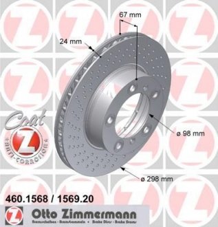 Тормозной диск ZIMMERMANN 460156920