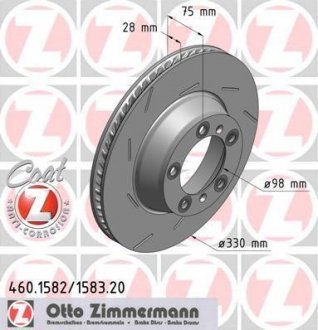 Тормозной диск ZIMMERMANN 460158220 (фото 1)