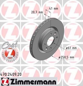 Тормозной диск ZIMMERMANN 470240920