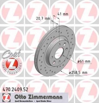 Тормозной диск ZIMMERMANN 470240952 (фото 1)