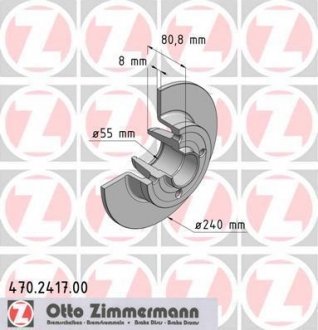Тормозной диск ZIMMERMANN 470.2417.00 (фото 1)