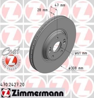 Тормозной диск ZIMMERMANN 470242720