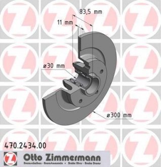 Тормозной диск ZIMMERMANN 470243400 (фото 1)