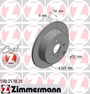 Тормозной диск ZIMMERMANN 590257820