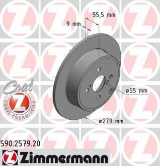Тормозной диск ZIMMERMANN 590257920 (фото 1)