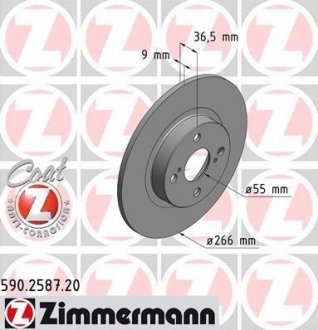 Тормозной диск ZIMMERMANN 590258720 (фото 1)