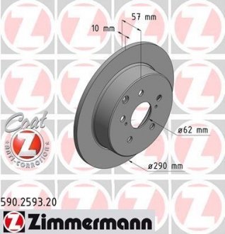 Тормозной диск ZIMMERMANN 590259320 (фото 1)