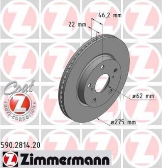 Тормозной диск ZIMMERMANN 590281420 (фото 1)
