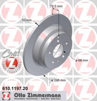 Тормозной диск ZIMMERMANN 610119720 (фото 1)